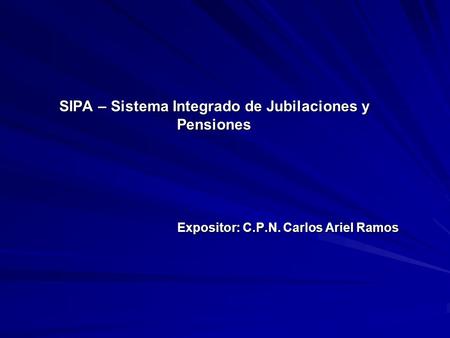 Objetivos: Que los asistentes adquieran conocimientos sobre los derechos y obligaciones emergentes de la Ley de jubilaciones y Pensiones, para poder.