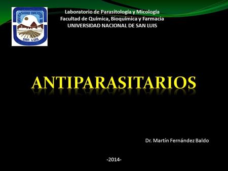 Antiparasitarios Laboratorio de Parasitología y Micología