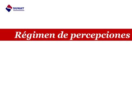Régimen de percepciones