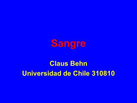 Claus Behn Universidad de Chile