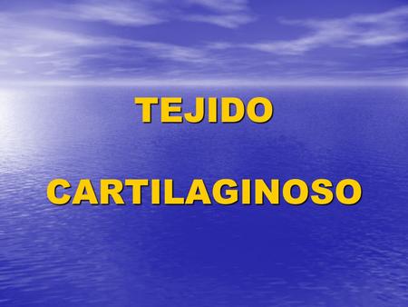 TEJIDO CARTILAGINOSO.