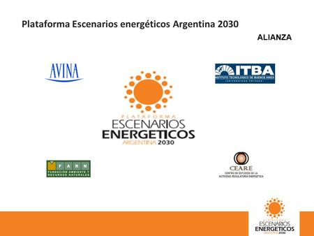 ALIANZA Plataforma Escenarios energéticos Argentina 2030.