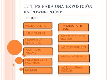 11 tips para una exposición en power point