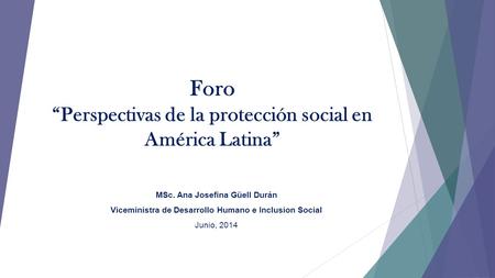 Foro “Perspectivas de la protección social en América Latina”