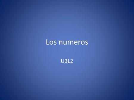 Los numeros U3L2. Rules After you have found who has your matching number find them and sit facing them. You will keep your own score…….so be honest.