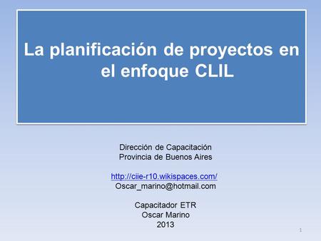 La planificación de proyectos en el enfoque CLIL