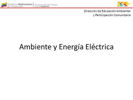 Ambiente y Energía Eléctrica