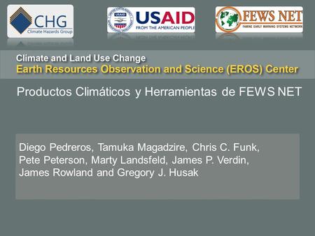 Productos Climáticos y Herramientas de FEWS NET