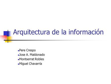 Arquitectura de la información