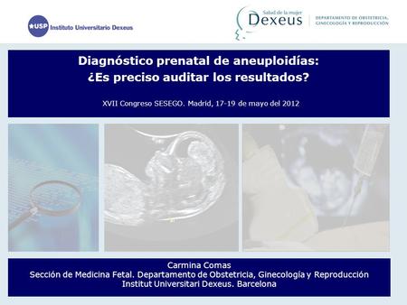 Diagnóstico prenatal de aneuploidías:
