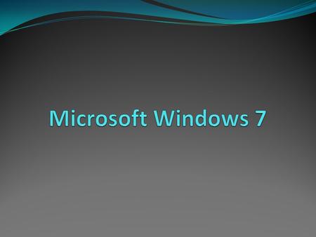 Microsoft Windows 7.