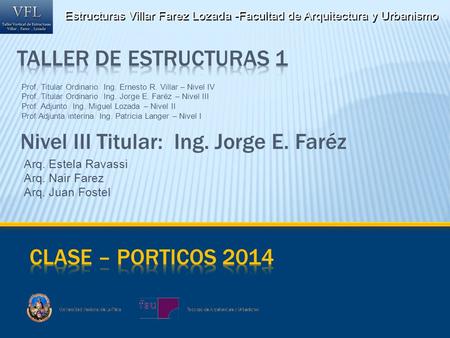 Nivel III Titular: Ing. Jorge E. Faréz