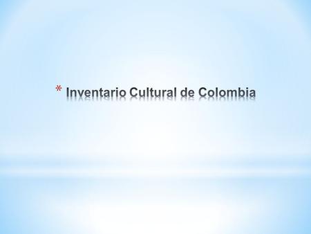 Inventario Cultural de Colombia