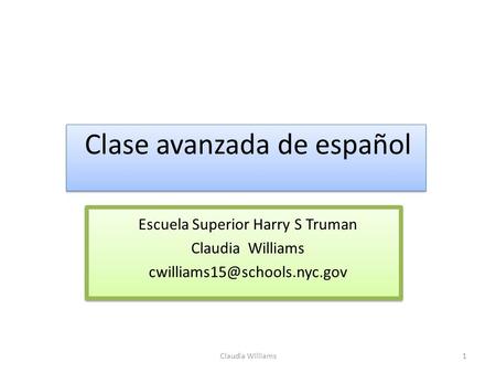 Clase avanzada de español