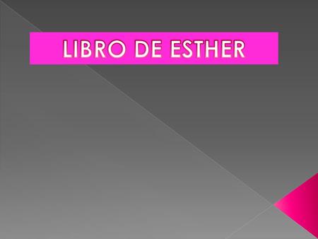 LIBRO DE ESTHER.