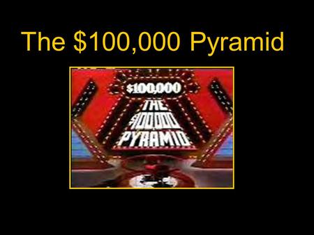 The $100,000 Pyramid. Regular –er Regular –ir Regular –ar mezcla irregular pret. irregular yo.