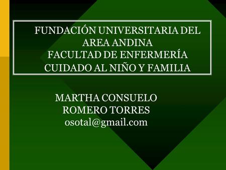 FUNDACIÓN UNIVERSITARIA DEL AREA ANDINA FACULTAD DE ENFERMERÍA