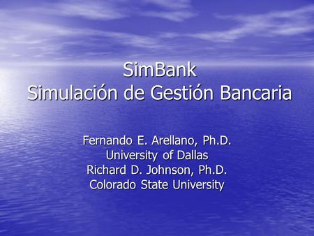 SimBank Simulación de Gestión Bancaria
