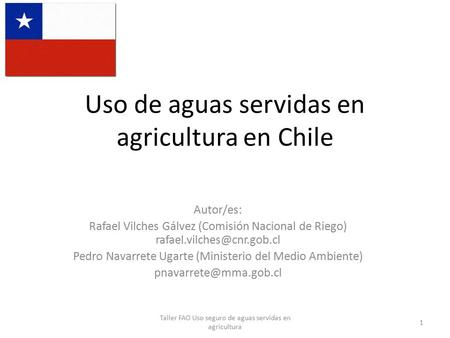 Uso de aguas servidas en agricultura en Chile