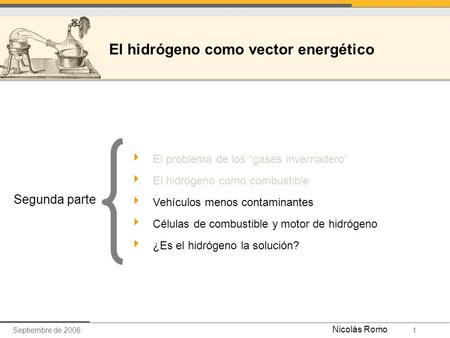 El hidrógeno como vector energético