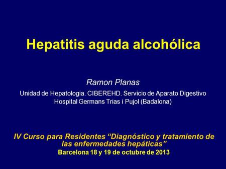 Hepatitis aguda alcohólica