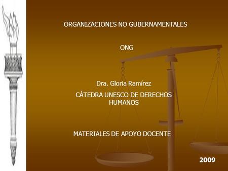 ORGANIZACIONES NO GUBERNAMENTALES
