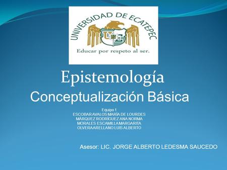 Epistemología Conceptualización Básica