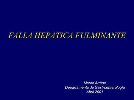 FALLA HEPATICA FULMINANTE