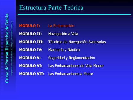 Curso de Patrón Deportivo de Bahía