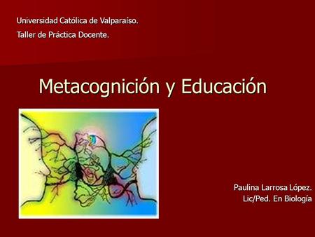 Metacognición y Educación