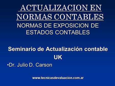 ACTUALIZACION EN NORMAS CONTABLES