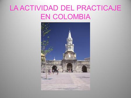 LA ACTIVIDAD DEL PRACTICAJE EN COLOMBIA