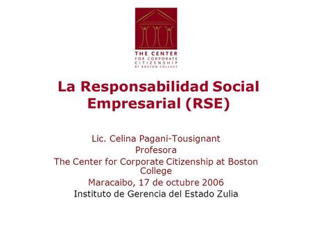 La Responsabilidad Social Empresarial (RSE)