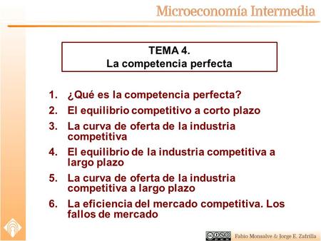 La competencia perfecta