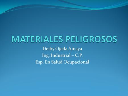 MATERIALES PELIGROSOS