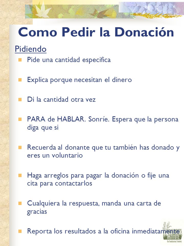 Entrenamiento de Acción para Recaudar Fondos - ppt descargar