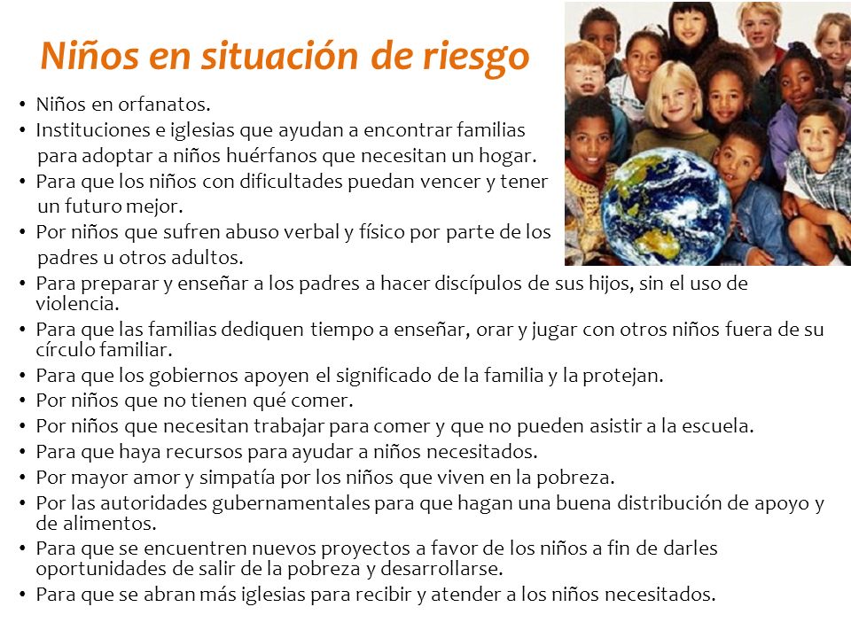 Niños en situación de riesgo Niños en orfanatos. Instituciones e iglesias que ayudan a encontrar familias para adoptar a niños huérfanos que necesitan. - ppt descargar Niños en situación de riesgo Niños en orfanatos. Instituciones e iglesias que ayudan a encontrar familias para adoptar a niños huérfanos que necesitan. - ppt descargar