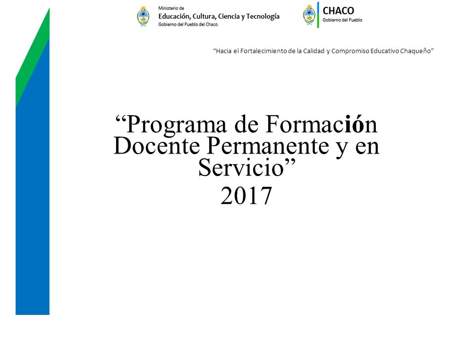 Programa de Formaci n Docente Permanente y en Servicio 2017