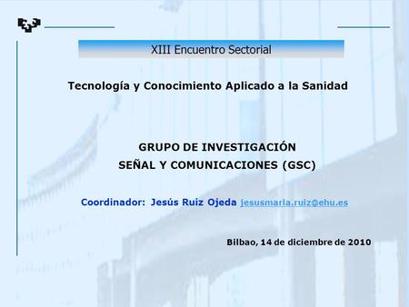 XIII Encuentro Sectorial