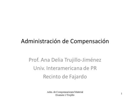 Administración de Compensación