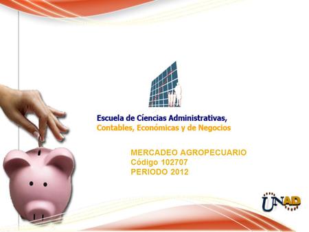 MERCADEO AGROPECUARIO Código 102707 PERIODO 2012.