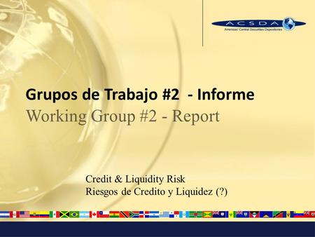 Grupos de Trabajo #2 - Informe Working Group #2 - Report Credit & Liquidity Risk Riesgos de Credito y Liquidez (?)