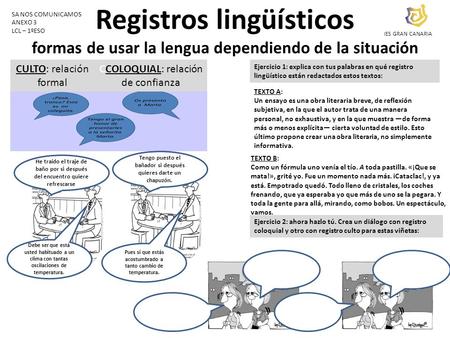 SA NOS COMUNICAMOS ANEXO 3 LCL – 1ºESO