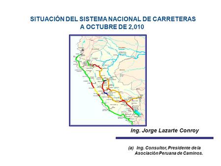 SITUACIÓN DEL SISTEMA NACIONAL DE CARRETERAS