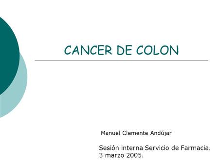Sesión interna Servicio de Farmacia. 3 marzo 2005.