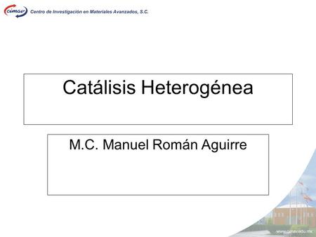 Catálisis Heterogénea