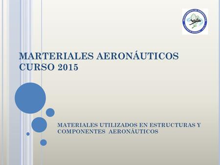 MARTERIALES AERONÁUTICOS CURSO 2015