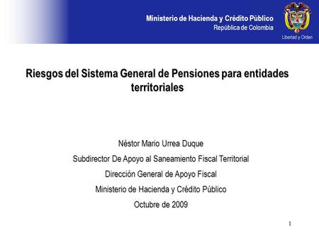 Riesgos del Sistema General de Pensiones para entidades territoriales