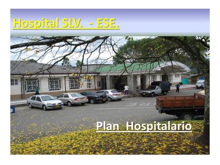 Hospital SLV. - ESE. Plan Hospitalario.