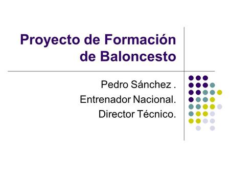 Proyecto de Formación de Baloncesto